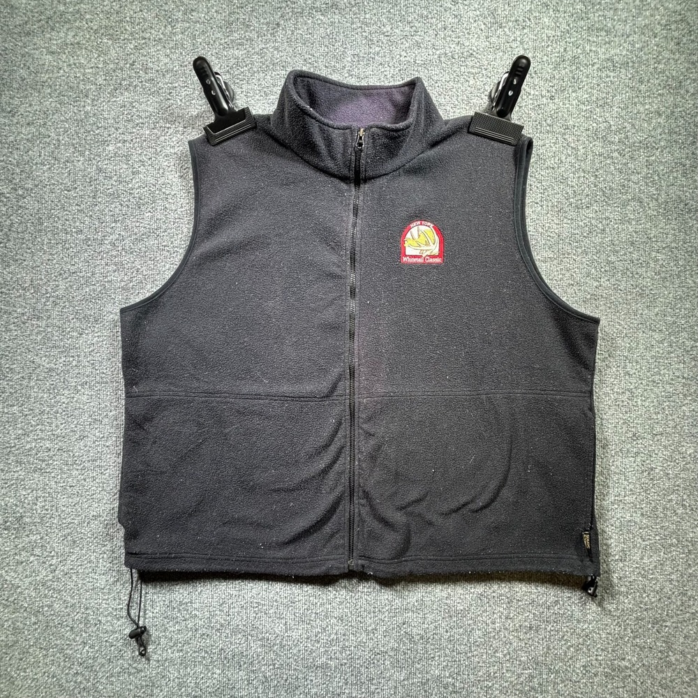 Guide Series Fleece Vest Men's 2XL Black Full Zip "NY Whitetail Classic" Outdoor